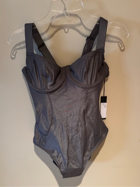 Ta3 Other - TA3 Sleek Shimmer One-Piece Swimsuit in pewter